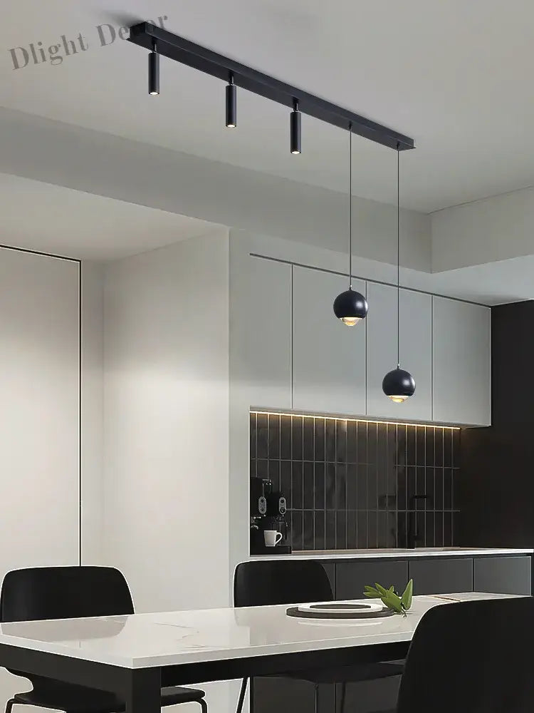 Nordic LED Ceiling Lamp - Modern Strip Design for Restaurants, Bars, Kitchen Islands, and Dining Rooms