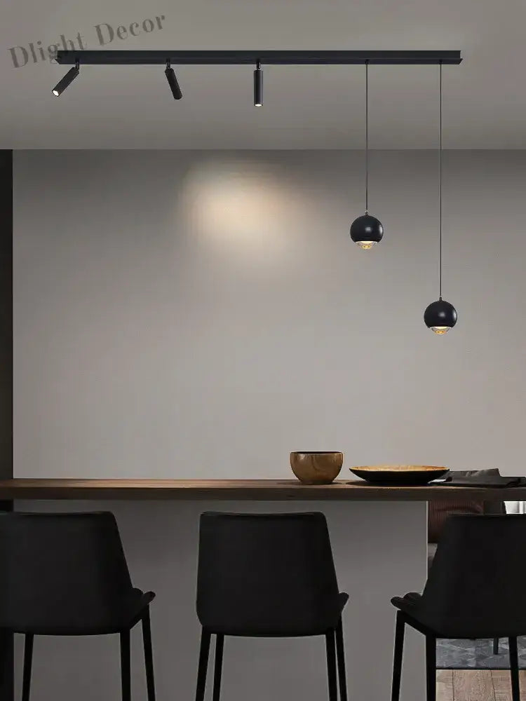 Nordic LED Ceiling Lamp - Modern Strip Design for Restaurants, Bars, Kitchen Islands, and Dining Rooms